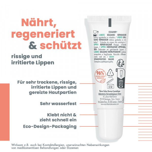 bodyguardapotheke AVENE Cicalfate+ Lippen Repair-Balsam Begrenzt auf 3 Tage