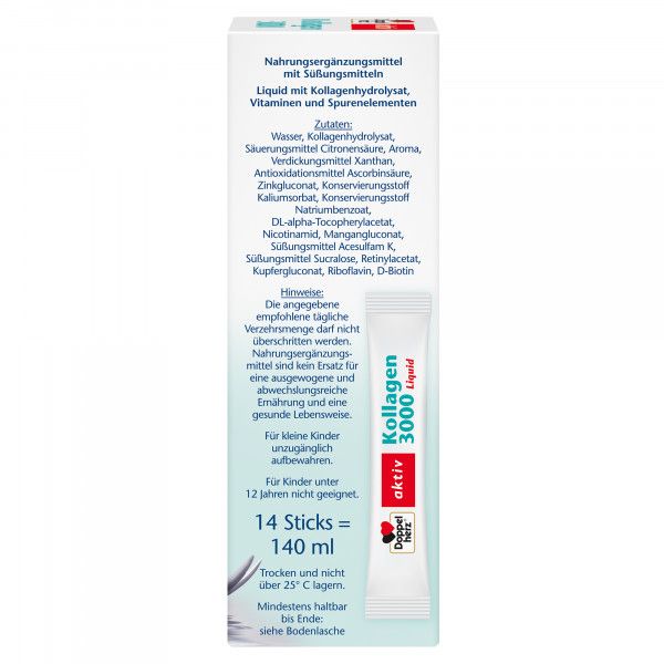 bodyguardapotheke DOPPELHERZ Kollagen 3000 Liquid Sticks 50% Rabatt für begrenzte Zeit