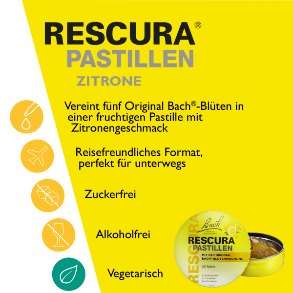 bodyguardapotheke Bach RESCURA® Pastillen Zitrone 50g Fabrikverkauf