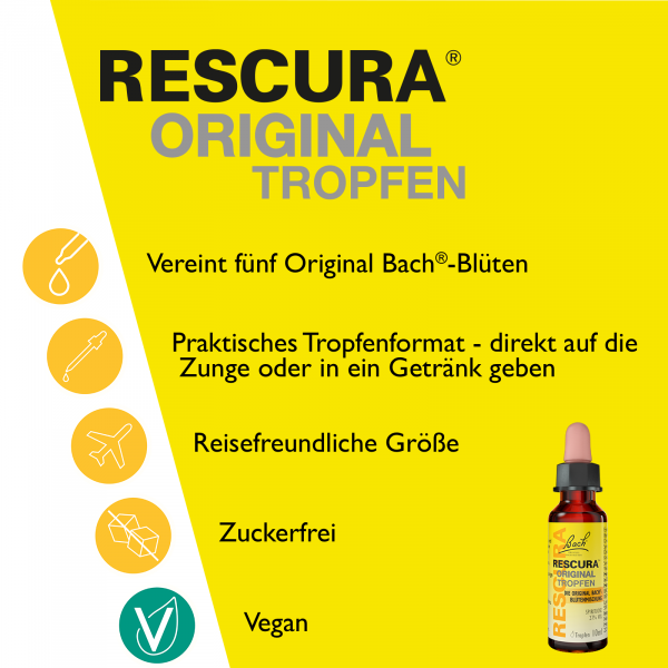 bodyguardapotheke Bach RESCURA® Tropfen mit Alkohol 20ml Versandkostenfrei