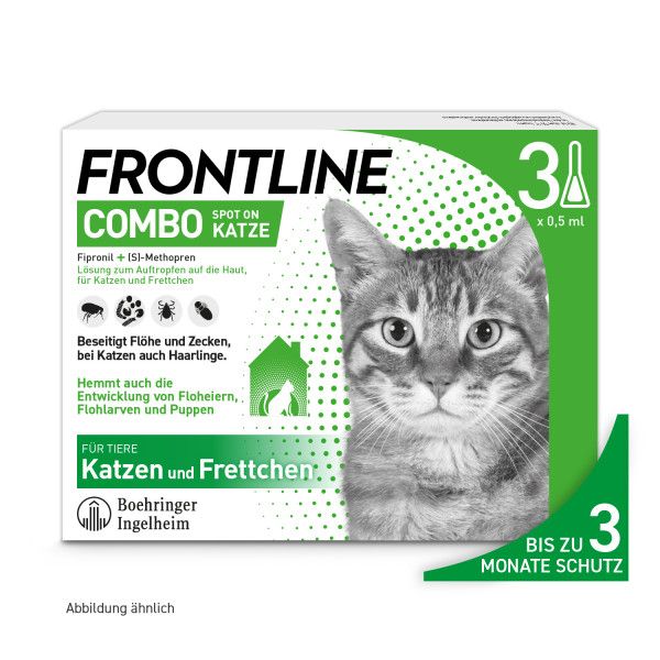 bodyguardapotheke FRONTLINE COMBO gegen Zecken Flöhe (Flöhe Eier Larven Puppen) für Katzen Bestseller