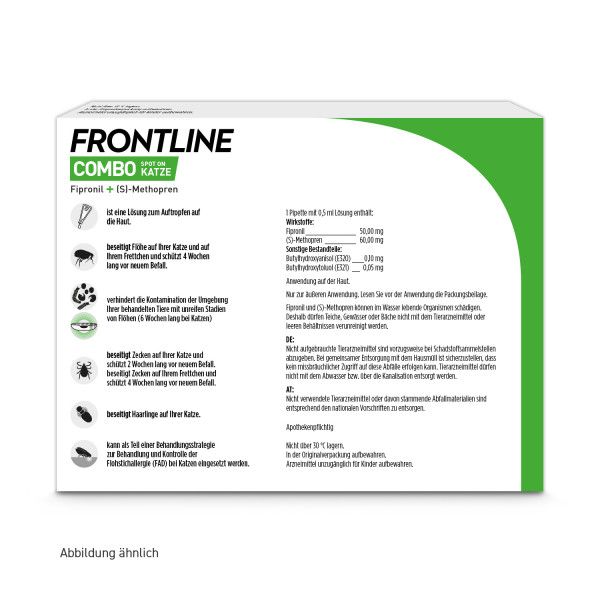 bodyguardapotheke FRONTLINE COMBO gegen Zecken Flöhe (Flöhe Eier Larven Puppen) für Katzen Bestseller