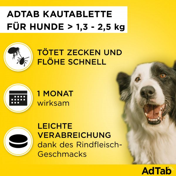 bodyguardapotheke ADTAB 56 mg Kautabletten für Hunde 1 3-2 5 kg Bis zu 60% Rabatt
