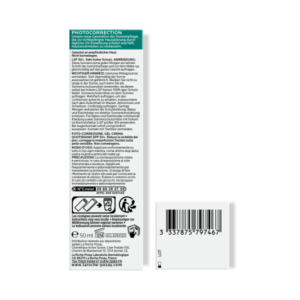 bodyguardapotheke LA ROCHE-POSAY Anthelios Oil Correct Gel LSF 50+ Kostenloser Versand international