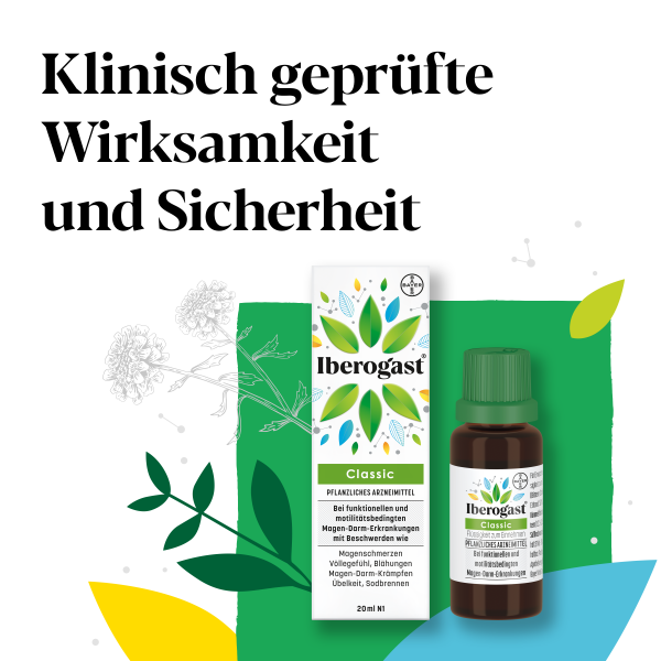 bodyguardapotheke IBEROGAST Classic Flüssigkeit zum Einnehmen bei funktionellen und motilitätsbedingten Magen-Darm-Beschwerden 50% Rabatt für begrenzte Zeit