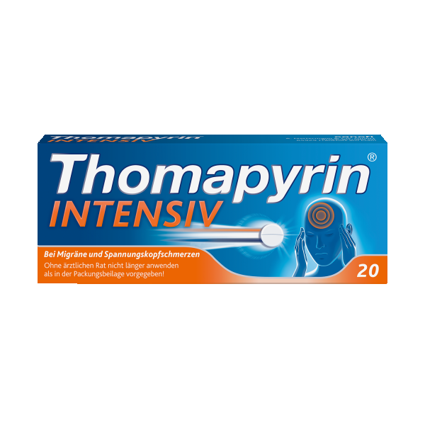 bodyguardapotheke THOMAPYRIN INTENSIV Tabletten bei Migräne & Kopfschmerzen mit ASS Paracetamol und Coffein Angebote