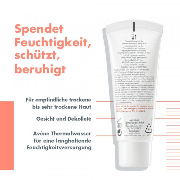 bodyguardapotheke Avène Hydrance reichhaltige UV Feuchtigkeitscreme SPF 30 zur intensiven und langanhaltenden Feuchtigkeitsversorgung der Haut Sonderangebot