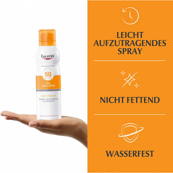 bodyguardapotheke EUCERIN Sun Oil Control Body Transp.Aerosol LSF 50 Blitzangebot