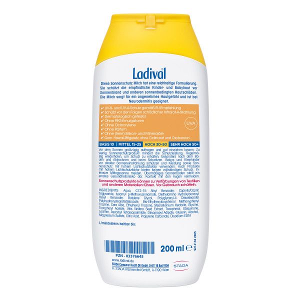 bodyguardapotheke LADIVAL Kinder Sonnenmilch LSF 30 Bis zu 55% Rabatt