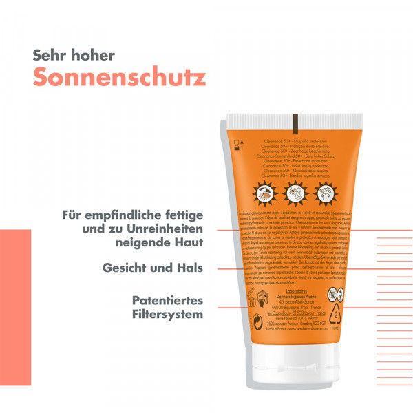 bodyguardapotheke AVENE Cleanance Sonnenfluid SPF 50+ zollfrei