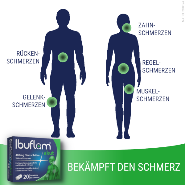 bodyguardapotheke IBUFLAM akut 400 mg Filmtabletten Limitierter Zeitrabatt