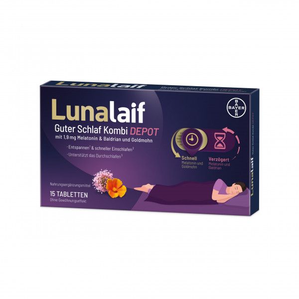 bodyguardapotheke LUNALAIF Guter Schlaf Kombi Depot Tabletten Limitierter Zeitrabatt