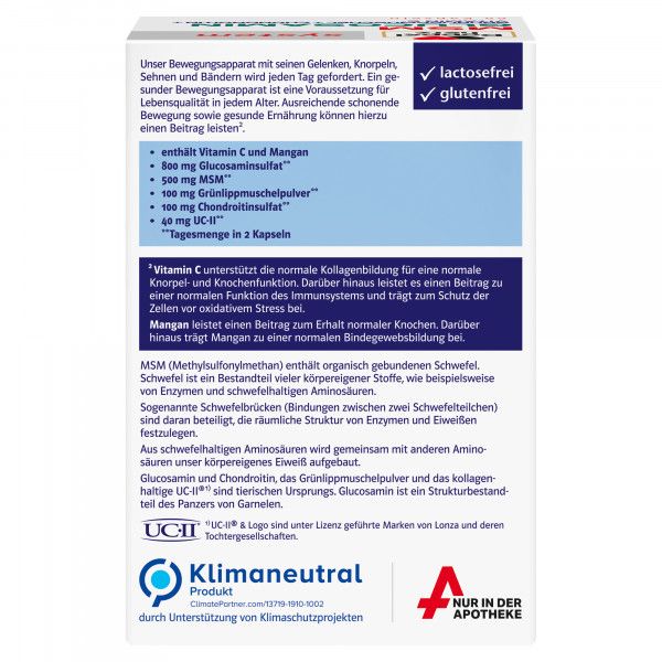 bodyguardapotheke DOPPELHERZ MSM Glucosamin system Kapseln Günstig kaufen