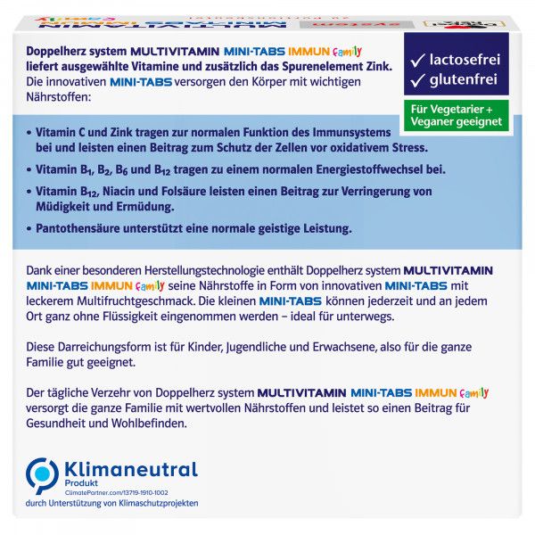 bodyguardapotheke DOPPELHERZ Multivitamin Mini-Tabs family system Muttertagsangebot