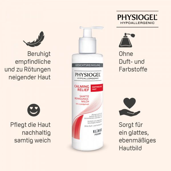 bodyguardapotheke PHYSIOGEL Calming Relief sanfte Reinigungsmilch Vierteljährliche Förderung