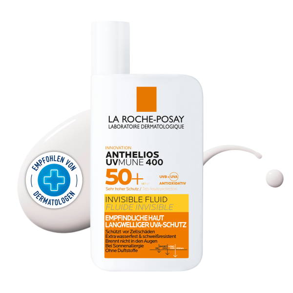 bodyguardapotheke LA ROCHE-POSAY Anthelios Sonnenschutz Invisible Fluid UVMune400 LSF 50+ für alle Hauttypen geeignet JETZT KAUFEN