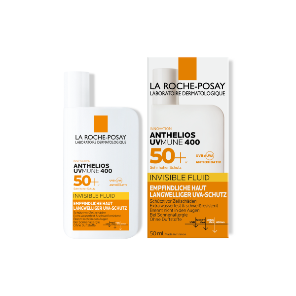 bodyguardapotheke LA ROCHE-POSAY Anthelios Sonnenschutz Invisible Fluid UVMune400 LSF 50+ für alle Hauttypen geeignet JETZT KAUFEN
