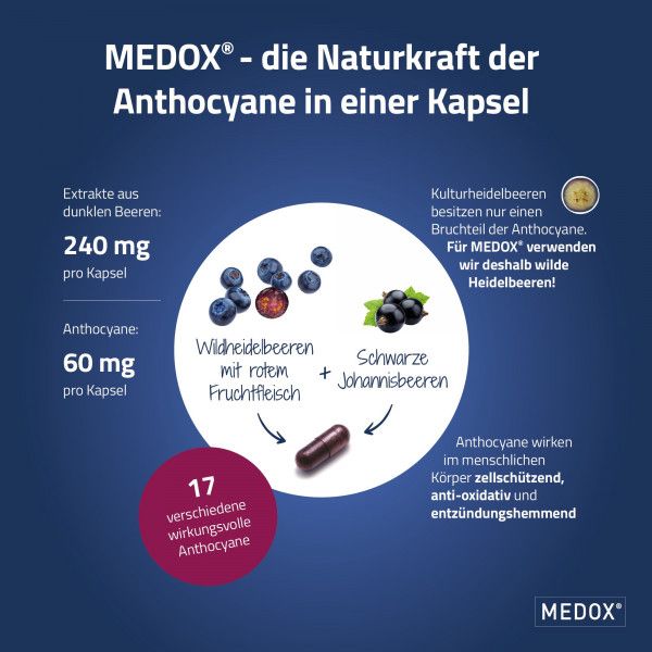bodyguardapotheke MEDOX Anthocyane aus wilden Beeren Kapseln Versandkostenfrei