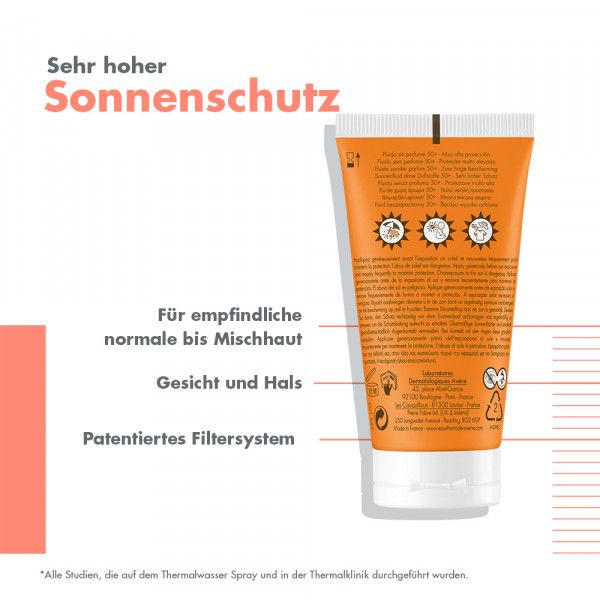 bodyguardapotheke AVENE Sonnenfluid SPF 50+ ohne Duft Kauf eins, bekomm eins gratis