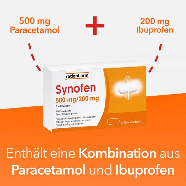 bodyguardapotheke SYNOFEN 500 mg/200 mg Filmtabletten Super Rabatt