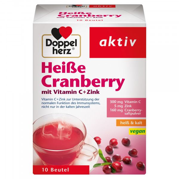 bodyguardapotheke DOPPELHERZ heiße Cranberry m.Vit.C+Zink Granulat Auslauf
