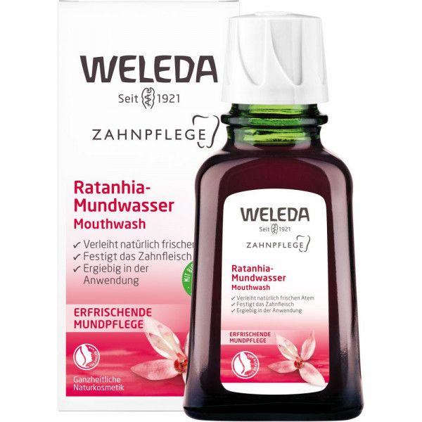 bodyguardapotheke Weleda Ratanhia-Mundwasser - strafft das Zahnfleisch Versandkostenfrei