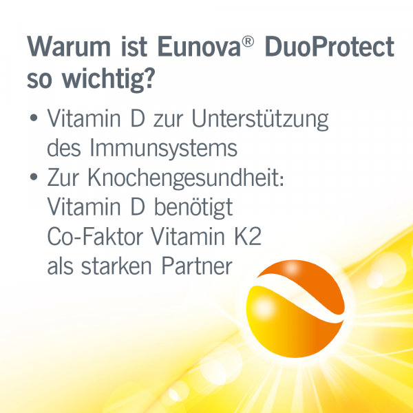 bodyguardapotheke EUNOVA DuoProtect D3+K2 1000 I.E./80 μg Kapseln Exklusivangebot