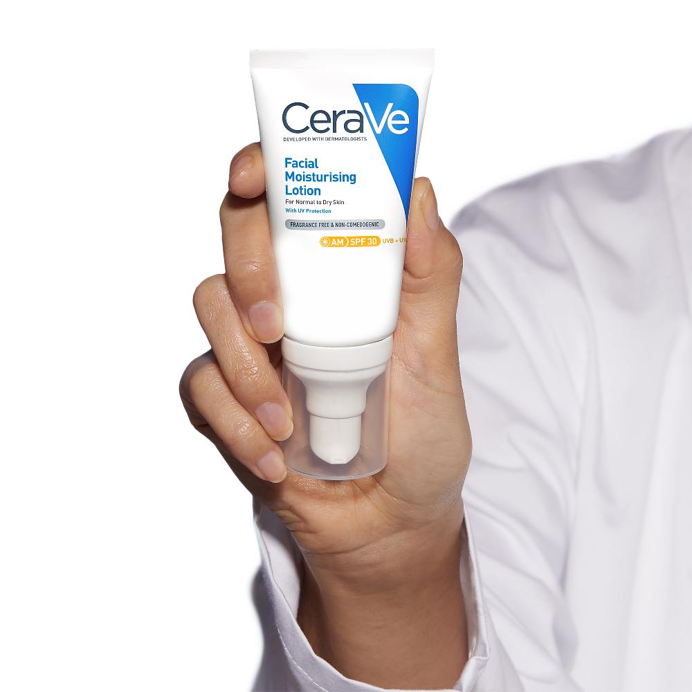 lookfantastic CeraVe AM Feuchtigkeitsspendende Gesichtslotion LSF 30 mit Ceramiden für Normale bis Trockene Haut 52 ml Neuheiten
