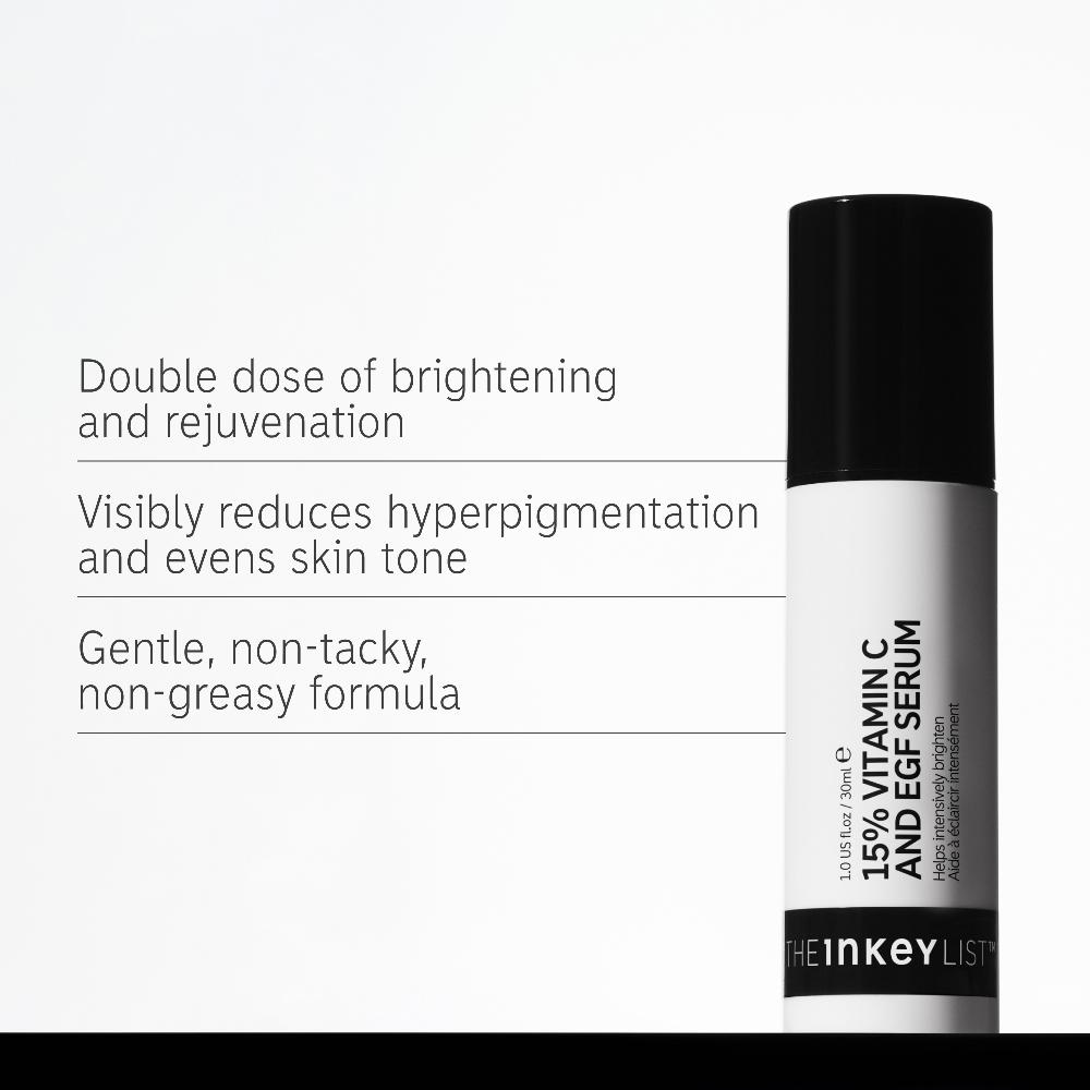 lookfantastic The INKEY List 15% Vitamin C und EGF Serum 30 ml Saisonale Angebote