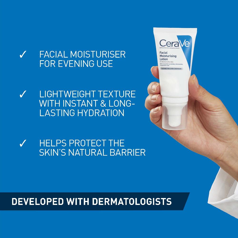 lookfantastic CeraVe Facial Moisturising Lotion No SPF 52 ml Kostenlose Rückgabe