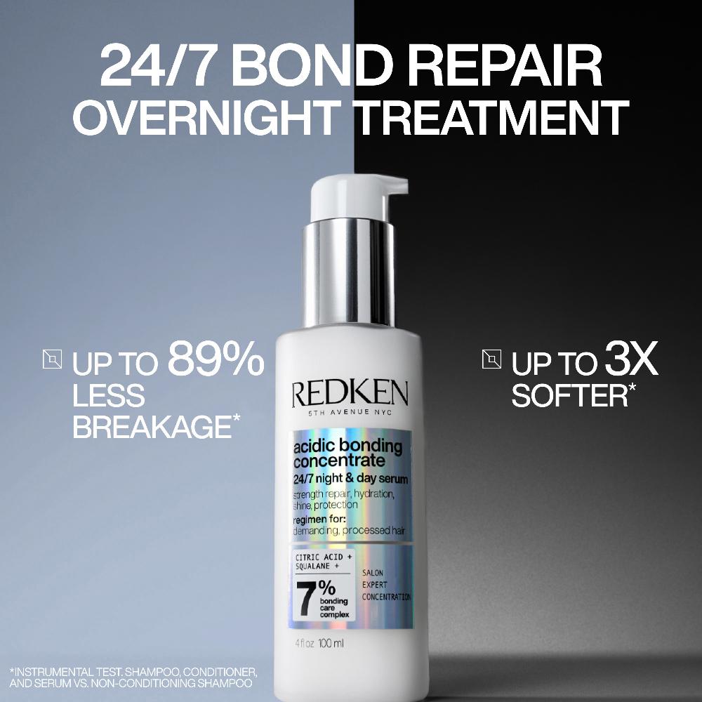 lookfantastic Redken Acidic Bonding Concentrate 24/7 Night and Day Hair Serum Repair & Strengthen Damaged Hair 100ml Super Sparpreis
