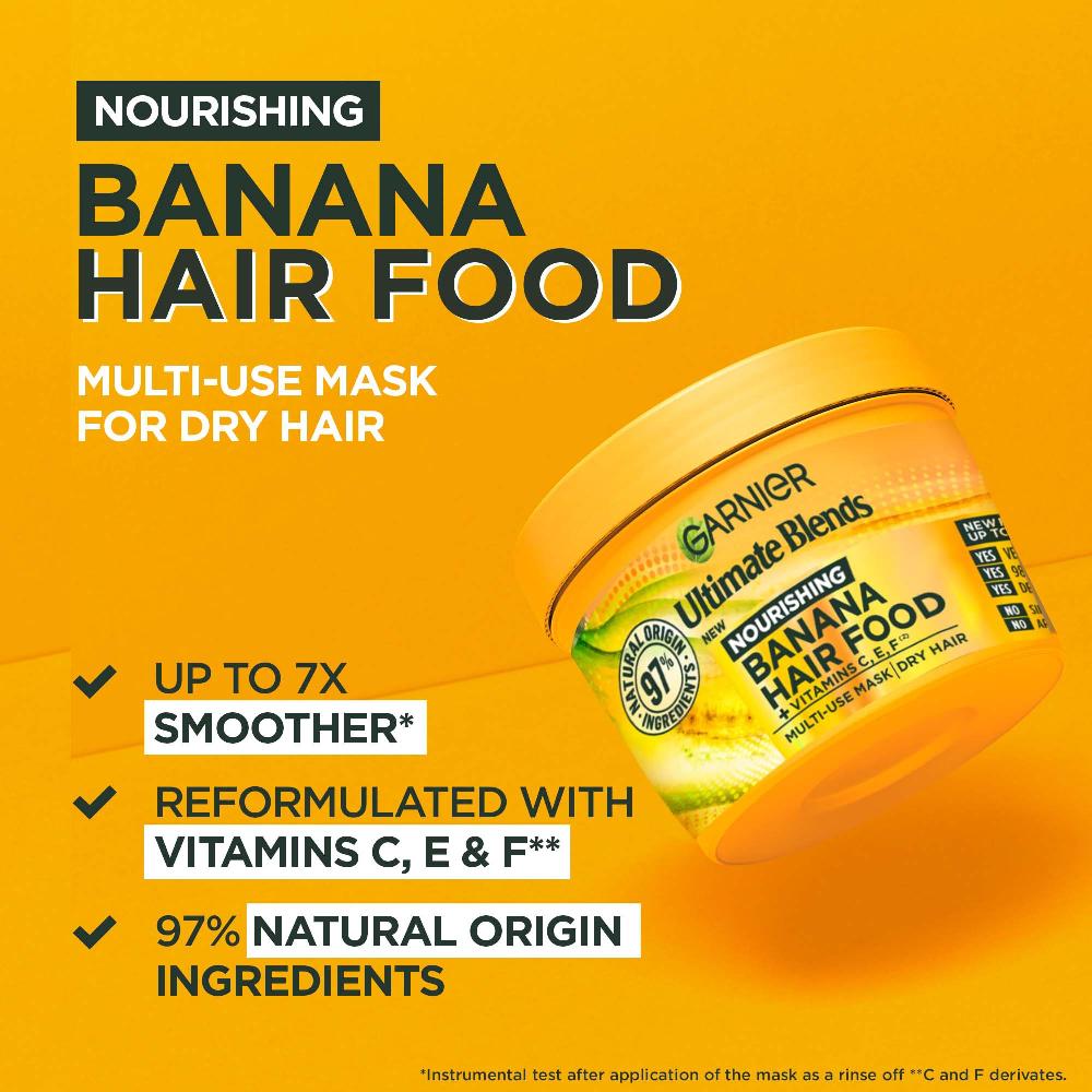 lookfantastic Garnier Ultimate Blends Hair Food Banane 3-in-1-Behandlung mit Einer Maske für Trockenes Haar 390 ml Neueste Stile