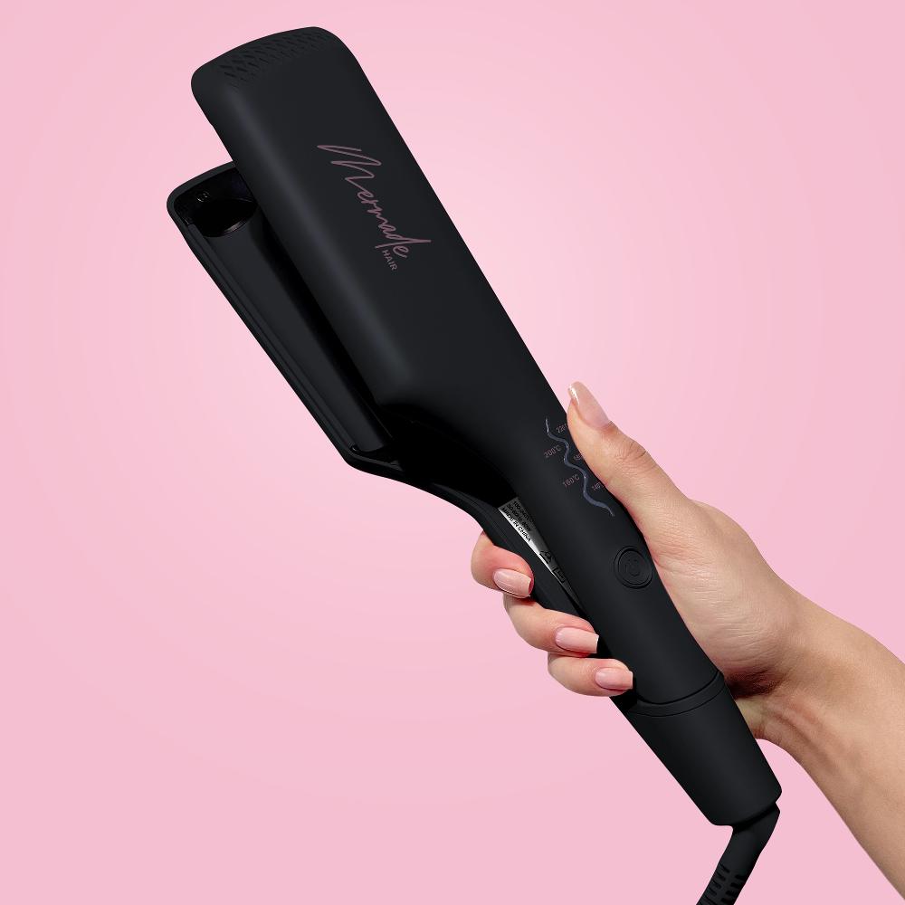 lookfantastic Mermade Hair Doppelwelleneisen - Schwarz Jubiläumsangebot