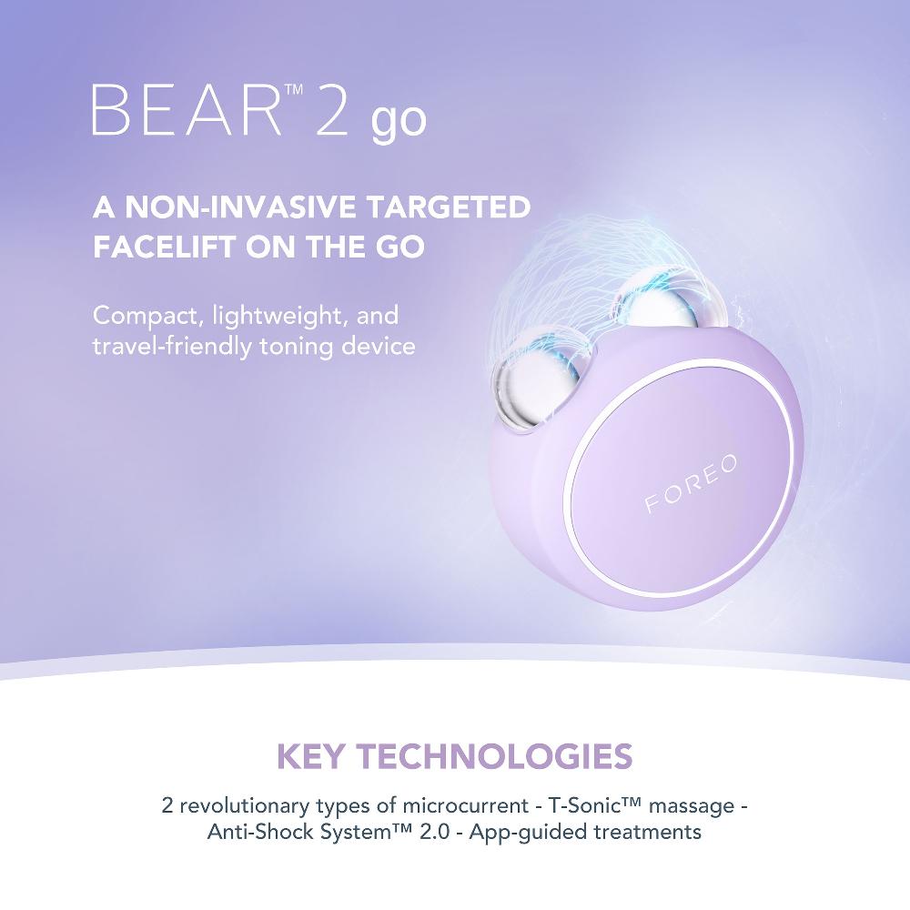lookfantastic FOREO Bear 2 Travel Set - Lavender Bis zu 50% Rabatt