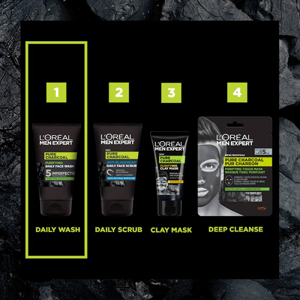 lookfantastic L'Oréal Paris Men Expert Pure Carbon Klärende Tägliche Gesichtsreinigung 100 ml Top Angebot