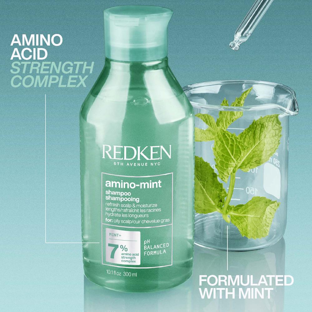 lookfantastic Redken Amino Mint Scalp Cleansing for Greasy Hair Shampoo and All Soft Hydrating Care Conditioner Bundle Zeitbegrenzte Promotion