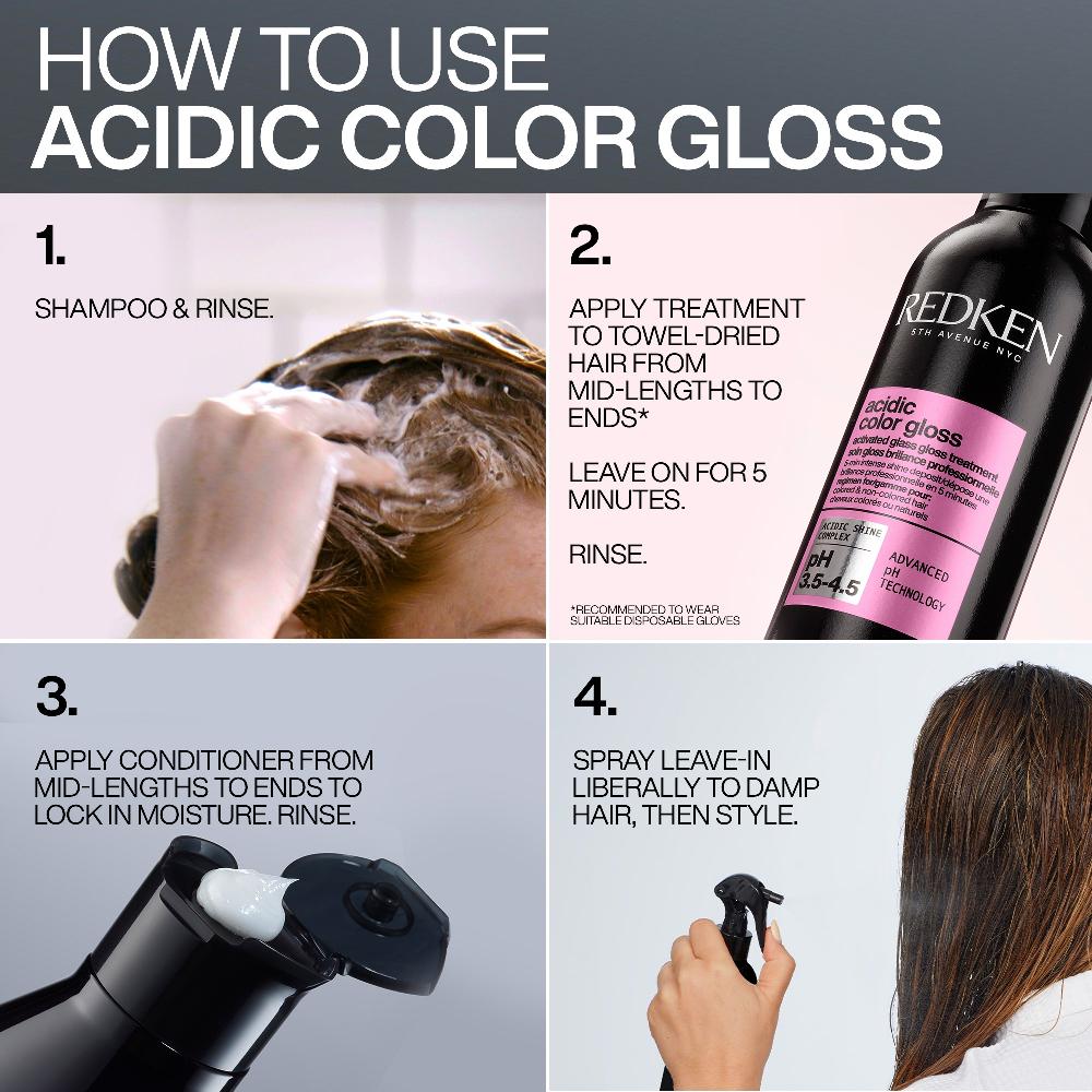 lookfantastic Redken Acidic Color Gloss Shampoo and Conditioner 300ml Colour Protection Routine for Glass-Like Shine Bis zu 50% Rabatt
