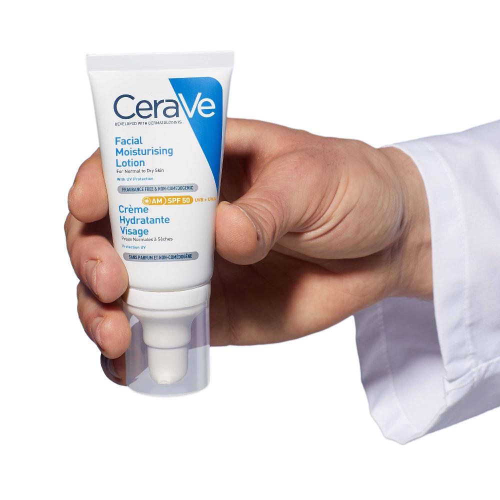 lookfantastic CeraVe AM Facial Moisturising Lotion SPF50 for Normal to Dry Skin 52ml Kostenloser Versand international