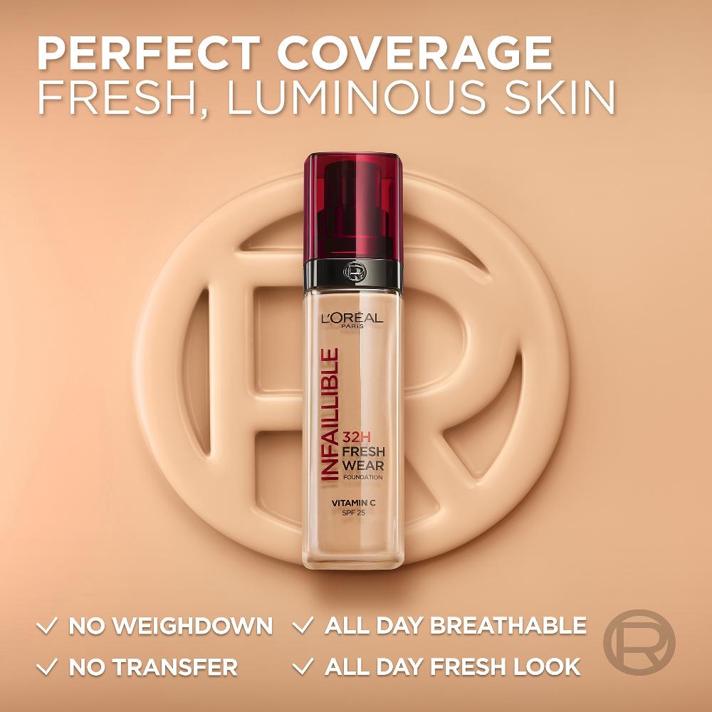 lookfantastic L'Oréal Paris Infallible 32-Stunden Freshwear Flüssigfoundation (Verschiedene Farbtöne) Begrenzte Freigabe
