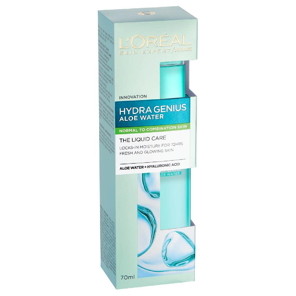 lookfantastic L'Oréal Paris Hydra Genius Liquid Care Moisturiser for Normal Combination Skin 70ml 2 Pack Exclusive Kauf eins, bekomm eins gratis