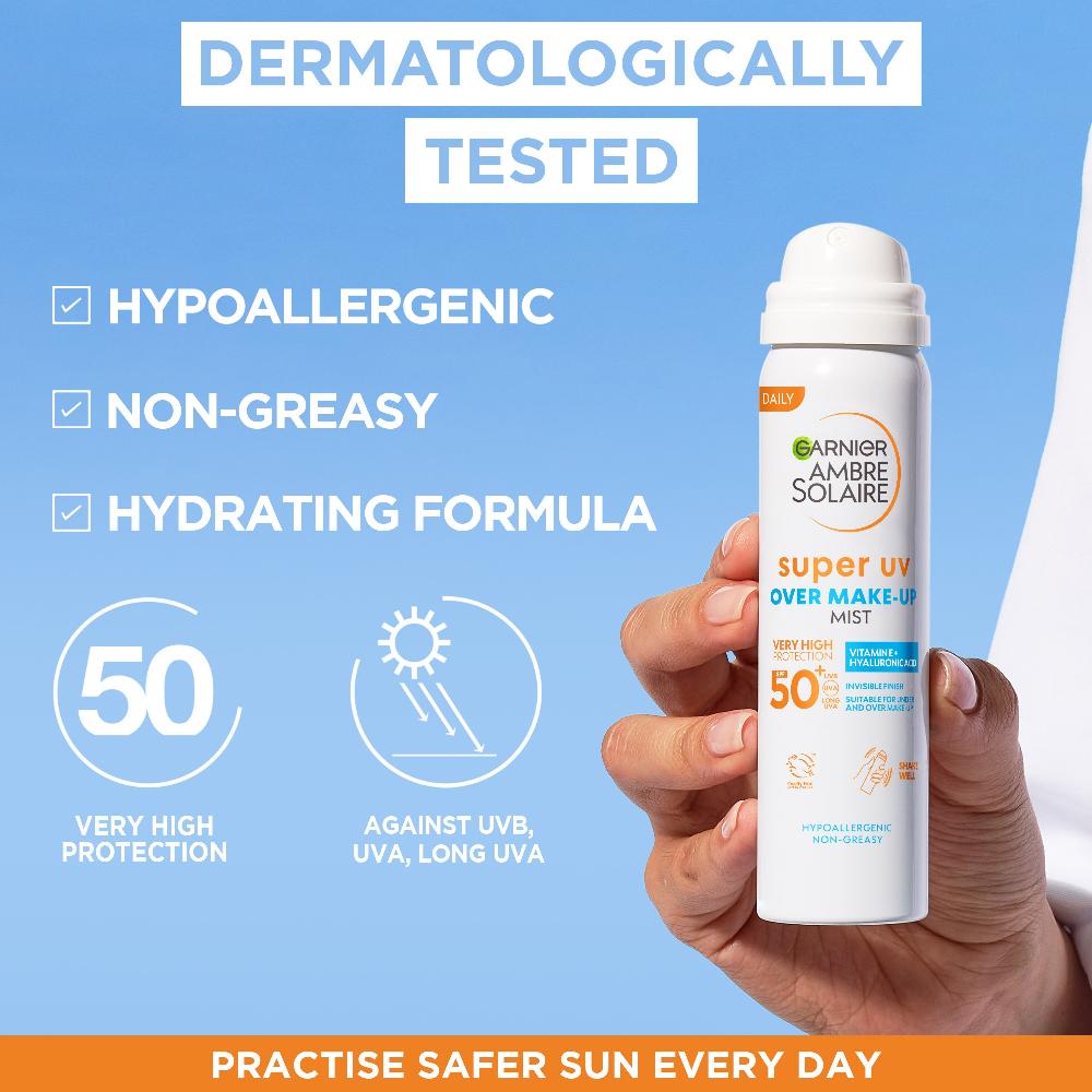 lookfantastic Garnier Ambre Solaire Over Makeup Super UV Protection Mist SPF50 75ml Sonderangebote