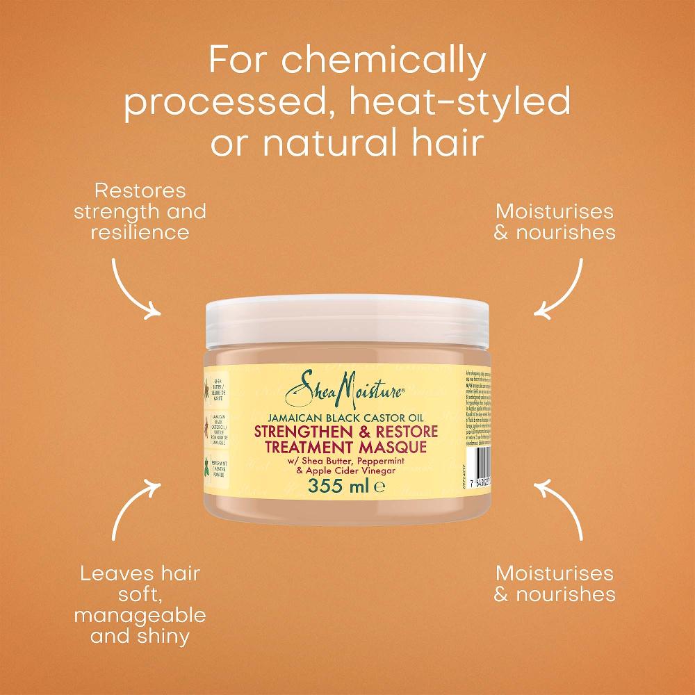 lookfantastic Shea Moisture Jamaican Black Castor Oil Strengthen Grow & Restore Treatment Masque 340g Fabrikverkauf