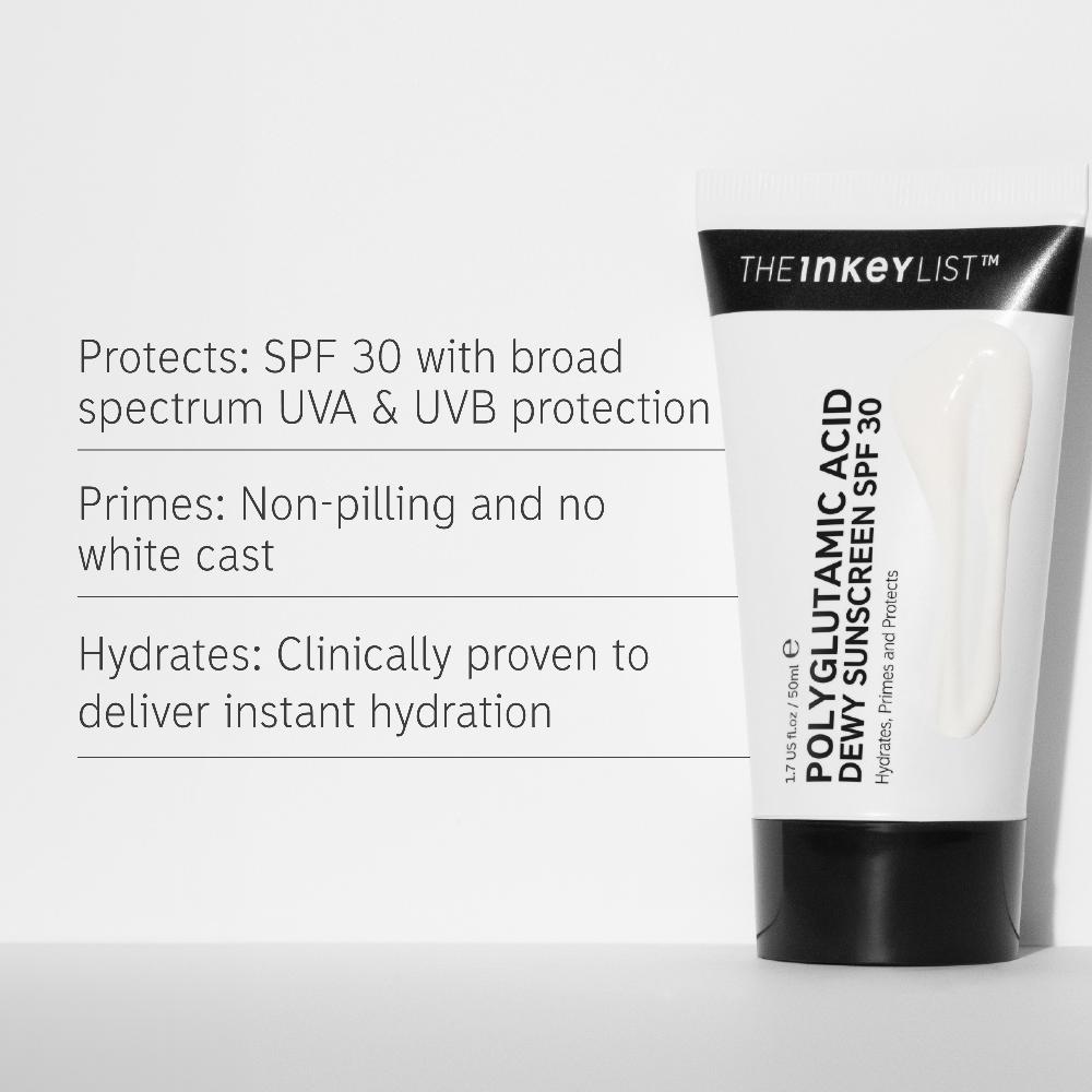 lookfantastic The INKEY List Polyglutamic Acid Dewy Sonnenschutz LSF 30 50 ml Nur für heute
