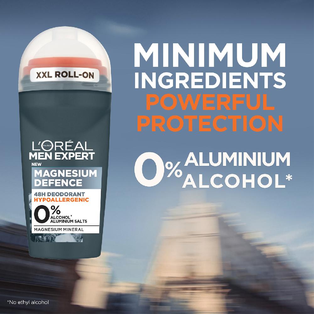lookfantastic L'Oréal Paris Men Expert Magnesium Defence Hypoallergenes 48-Stunden-Roll-On Deodorant 50 ml Speichern exportieren