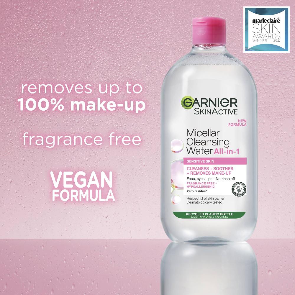 lookfantastic Garnier Mizellenwasser Gesichtsreinigung und Make-up-Entferner für Empfindliche Haut 700 ml Outlet