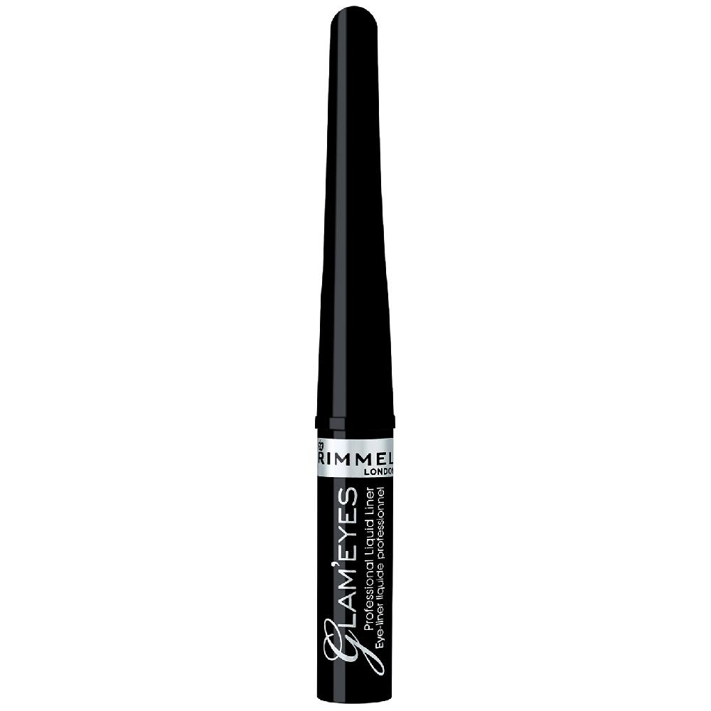 lookfantastic Rimmel London Glameyes Professional Flüssiger Eyeliner - 01 - Black Glamour 4 ml JETZT KAUFEN