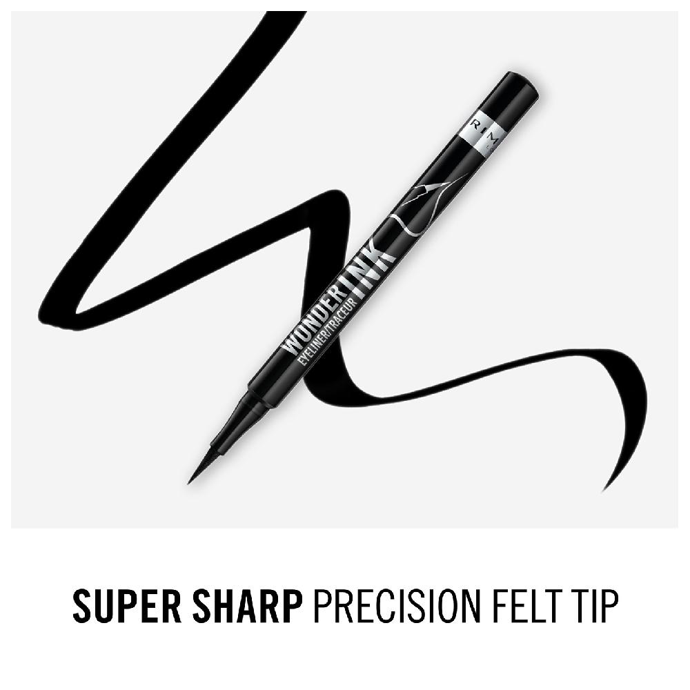 lookfantastic Rimmel Wonder'Ink Flüssiger Eyeliner - Schwarz 1 2 ml Nur noch ein Tag übrig